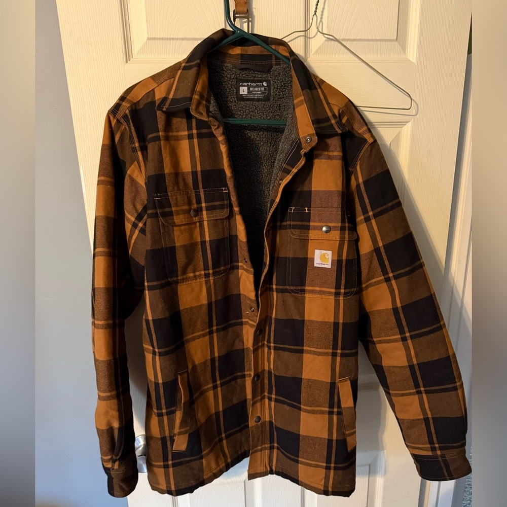 Carhaart Men’s Large Loose Fit lined Flannel